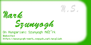 mark szunyogh business card